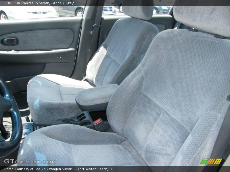 White / Gray 2002 Kia Spectra LS Sedan