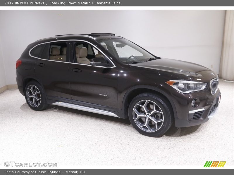 Sparkling Brown Metallic / Canberra Beige 2017 BMW X1 xDrive28i