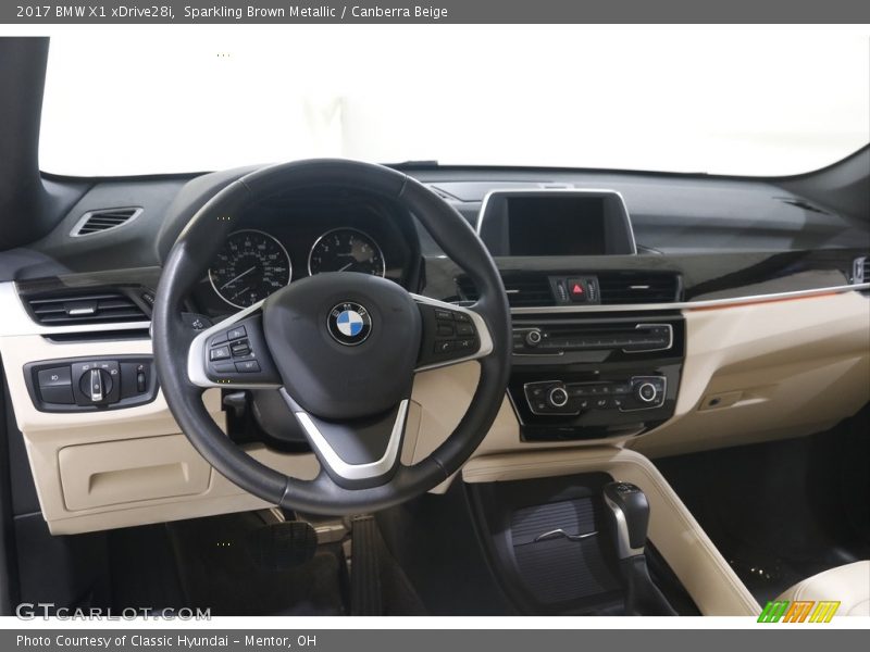 Sparkling Brown Metallic / Canberra Beige 2017 BMW X1 xDrive28i