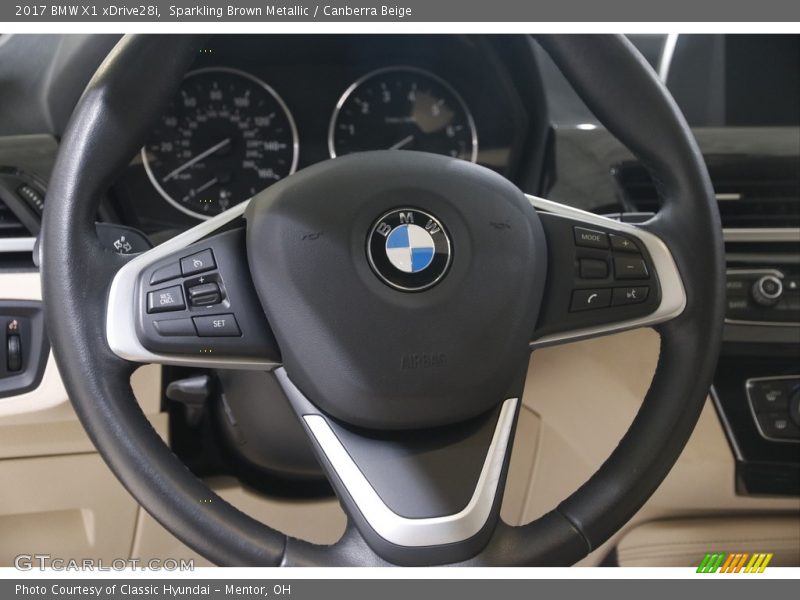 Sparkling Brown Metallic / Canberra Beige 2017 BMW X1 xDrive28i