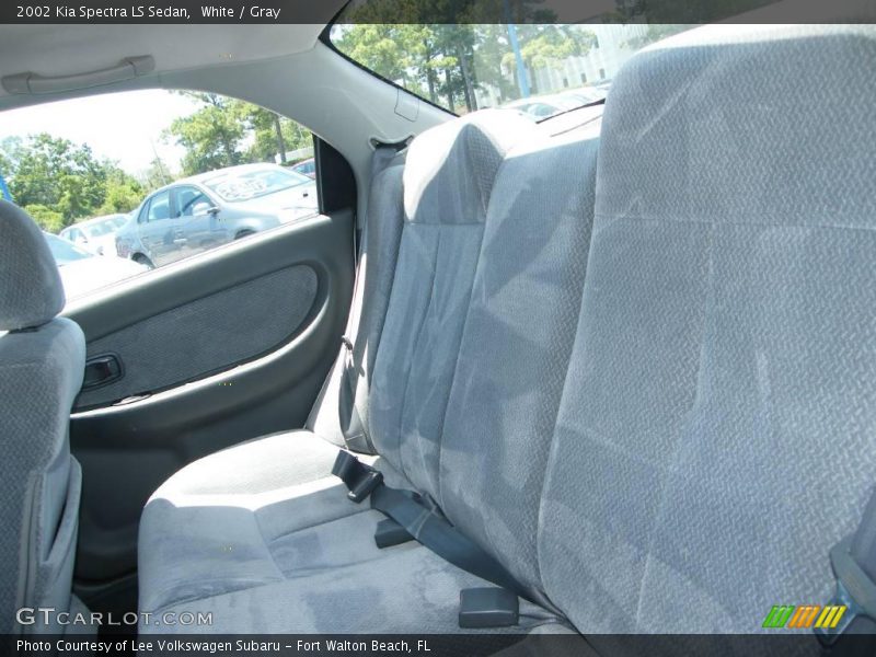 White / Gray 2002 Kia Spectra LS Sedan