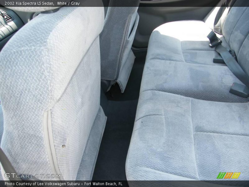 White / Gray 2002 Kia Spectra LS Sedan