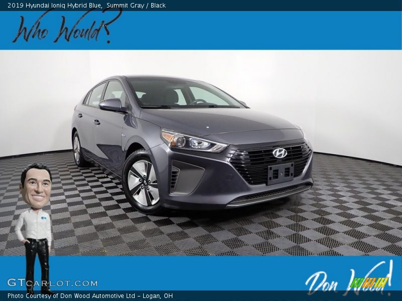 Summit Gray / Black 2019 Hyundai Ioniq Hybrid Blue