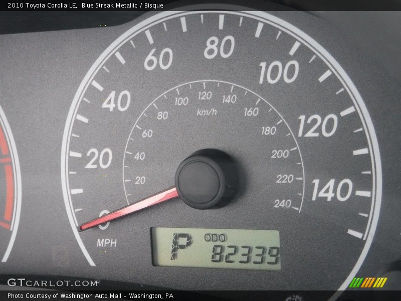 Blue Streak Metallic / Bisque 2010 Toyota Corolla LE