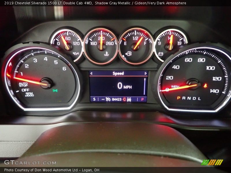 Shadow Gray Metallic / Gideon/Very Dark Atmosphere 2019 Chevrolet Silverado 1500 LT Double Cab 4WD