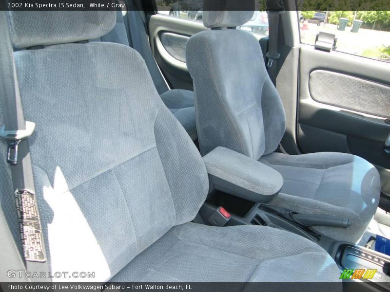 White / Gray 2002 Kia Spectra LS Sedan