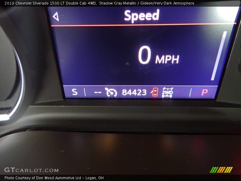 Shadow Gray Metallic / Gideon/Very Dark Atmosphere 2019 Chevrolet Silverado 1500 LT Double Cab 4WD
