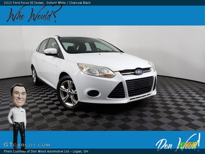 Oxford White / Charcoal Black 2013 Ford Focus SE Sedan