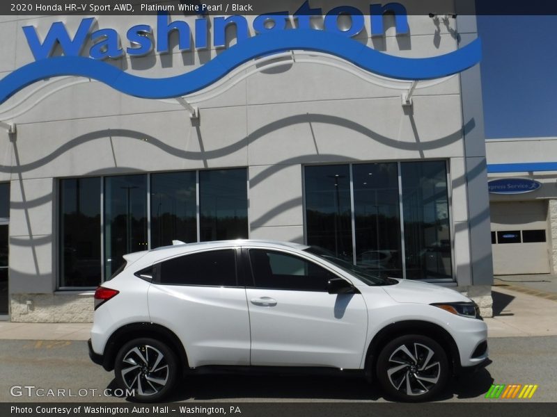 Platinum White Pearl / Black 2020 Honda HR-V Sport AWD