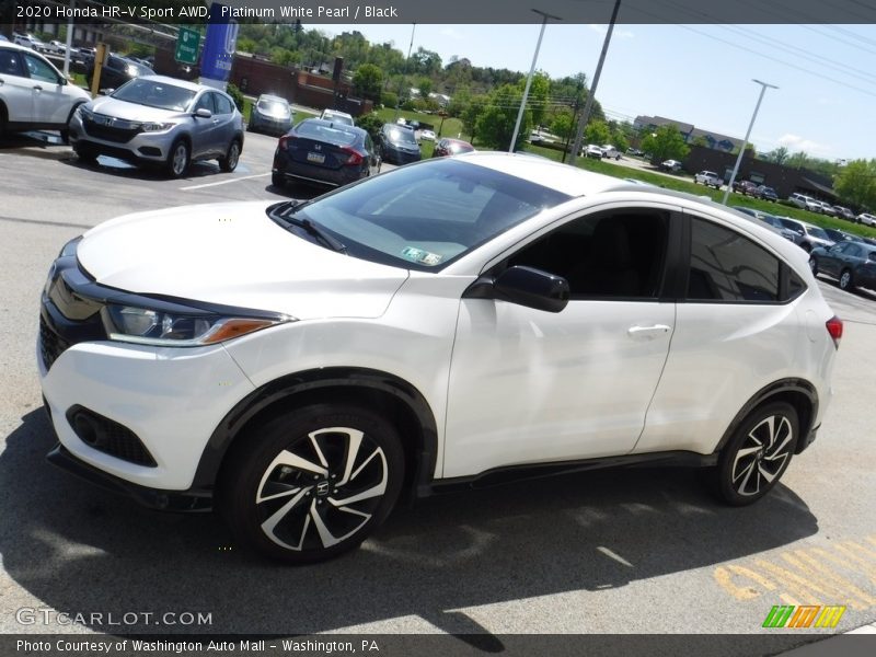 Platinum White Pearl / Black 2020 Honda HR-V Sport AWD