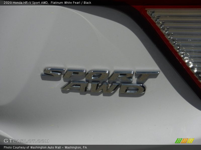 Platinum White Pearl / Black 2020 Honda HR-V Sport AWD