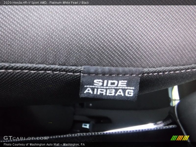 Platinum White Pearl / Black 2020 Honda HR-V Sport AWD