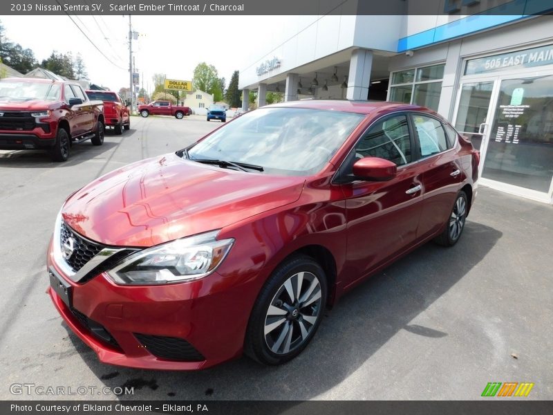 Scarlet Ember Tintcoat / Charcoal 2019 Nissan Sentra SV