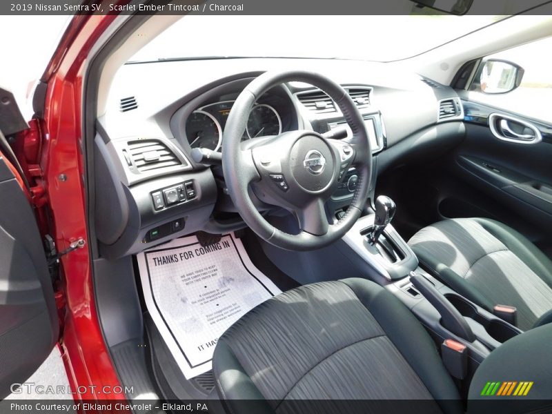Scarlet Ember Tintcoat / Charcoal 2019 Nissan Sentra SV
