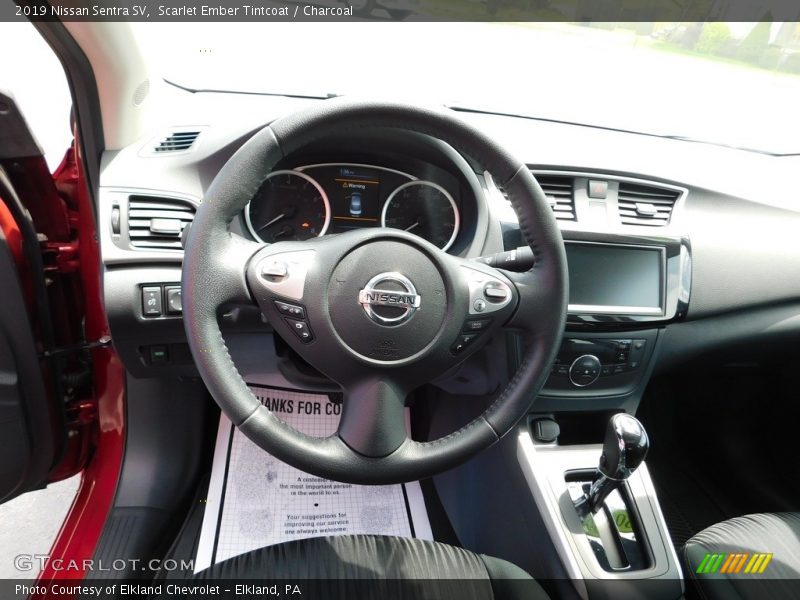 Scarlet Ember Tintcoat / Charcoal 2019 Nissan Sentra SV