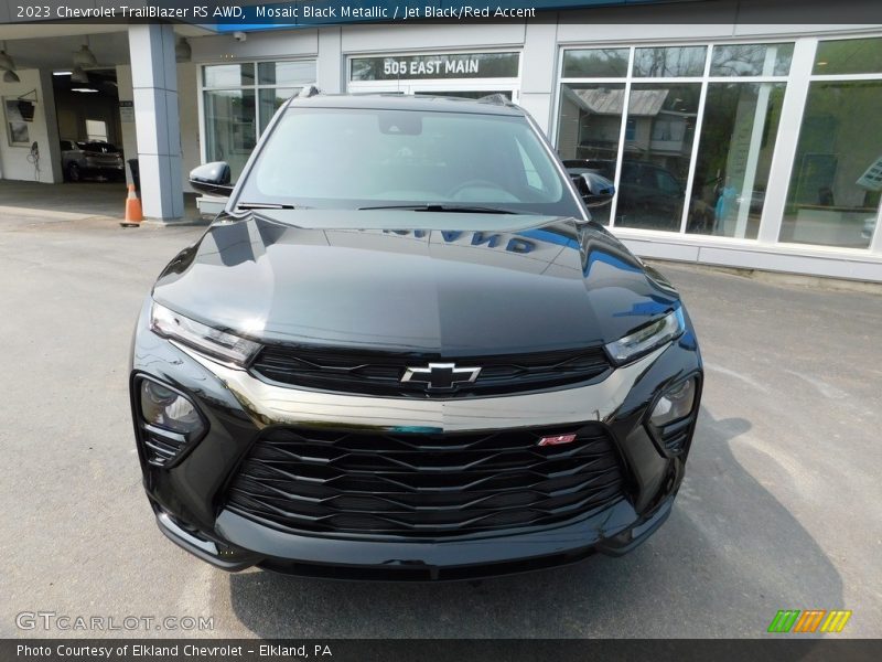 Mosaic Black Metallic / Jet Black/Red Accent 2023 Chevrolet TrailBlazer RS AWD