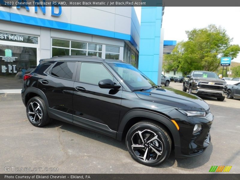 Mosaic Black Metallic / Jet Black/Red Accent 2023 Chevrolet TrailBlazer RS AWD