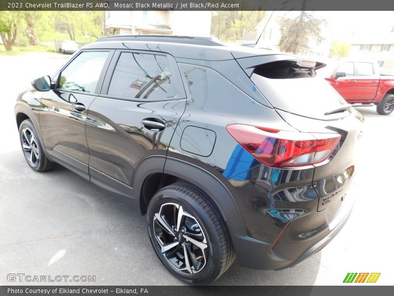 Mosaic Black Metallic / Jet Black/Red Accent 2023 Chevrolet TrailBlazer RS AWD