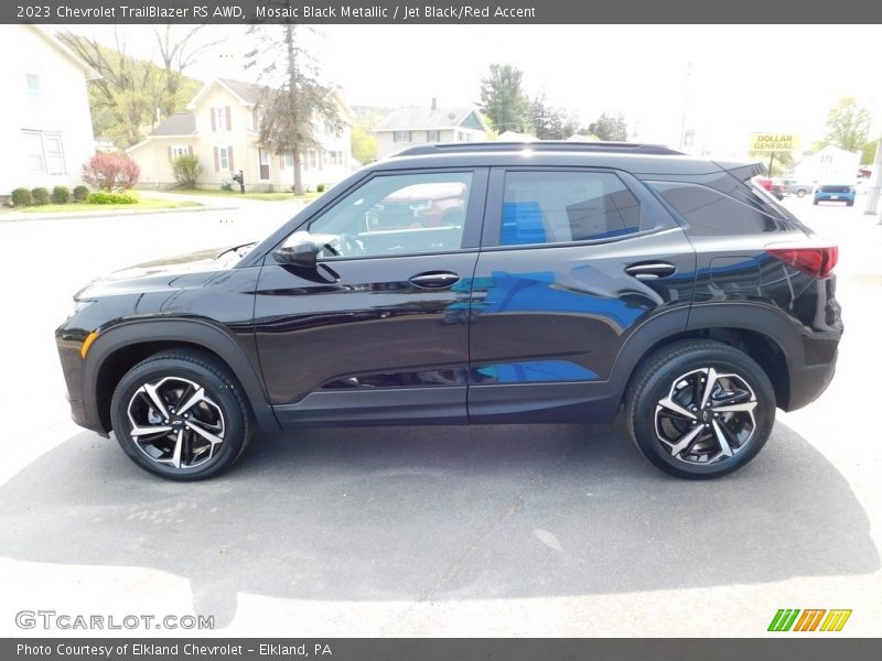 Mosaic Black Metallic / Jet Black/Red Accent 2023 Chevrolet TrailBlazer RS AWD