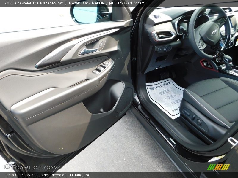 Mosaic Black Metallic / Jet Black/Red Accent 2023 Chevrolet TrailBlazer RS AWD