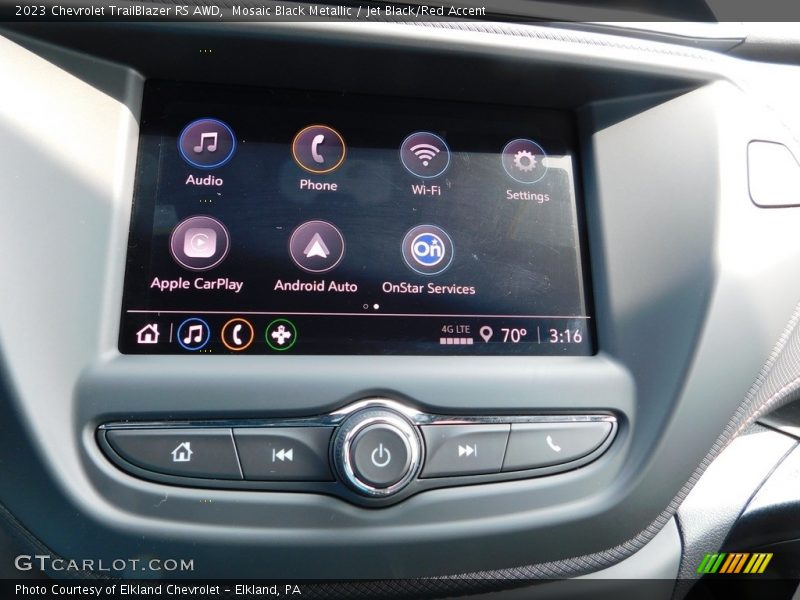 Mosaic Black Metallic / Jet Black/Red Accent 2023 Chevrolet TrailBlazer RS AWD