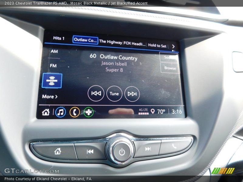 Mosaic Black Metallic / Jet Black/Red Accent 2023 Chevrolet TrailBlazer RS AWD