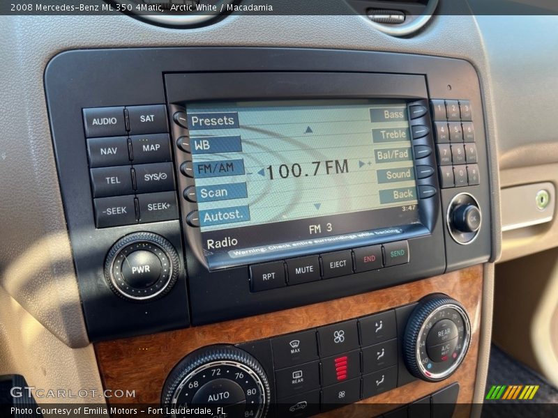 Arctic White / Macadamia 2008 Mercedes-Benz ML 350 4Matic
