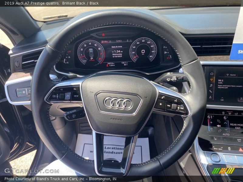 Brilliant Black / Black 2019 Audi A7 Prestige quattro