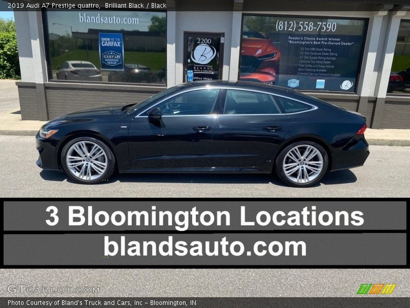 Brilliant Black / Black 2019 Audi A7 Prestige quattro