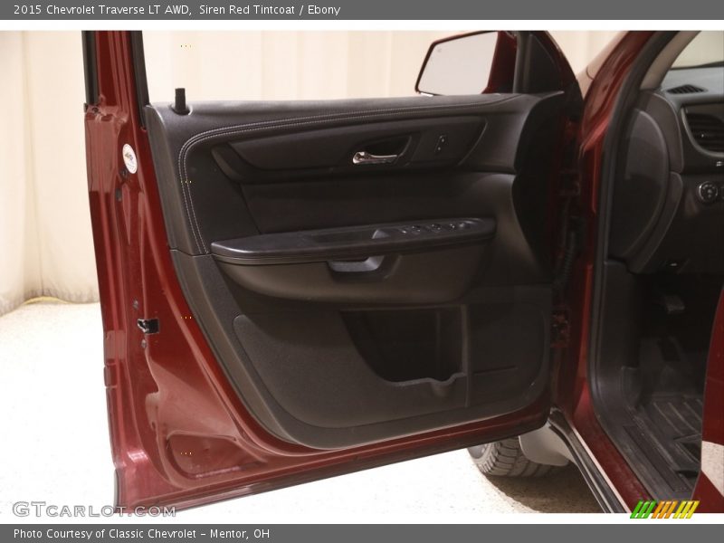 Siren Red Tintcoat / Ebony 2015 Chevrolet Traverse LT AWD