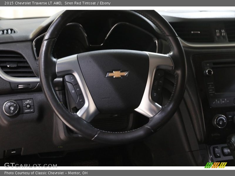 Siren Red Tintcoat / Ebony 2015 Chevrolet Traverse LT AWD
