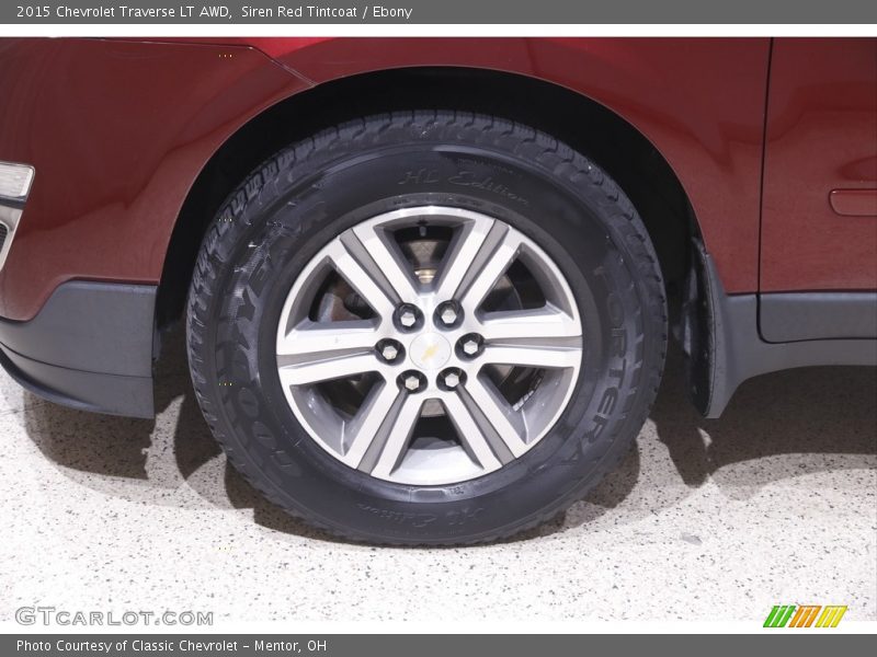 Siren Red Tintcoat / Ebony 2015 Chevrolet Traverse LT AWD