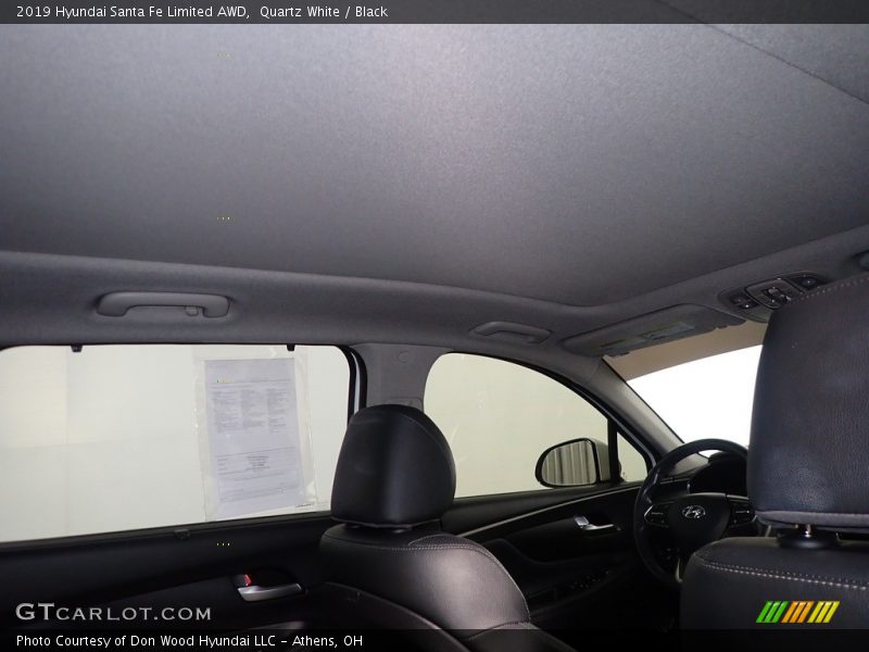 Quartz White / Black 2019 Hyundai Santa Fe Limited AWD