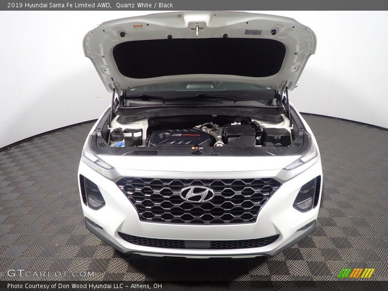 Quartz White / Black 2019 Hyundai Santa Fe Limited AWD
