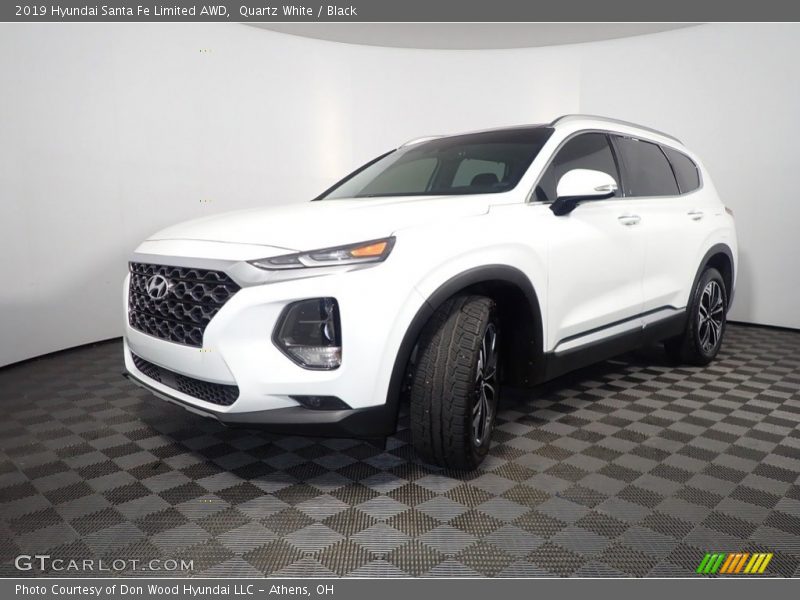 Quartz White / Black 2019 Hyundai Santa Fe Limited AWD
