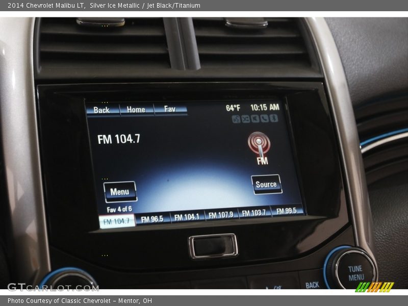 Silver Ice Metallic / Jet Black/Titanium 2014 Chevrolet Malibu LT