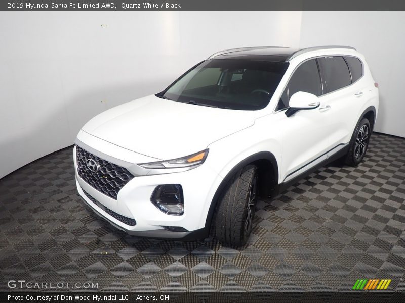 Quartz White / Black 2019 Hyundai Santa Fe Limited AWD