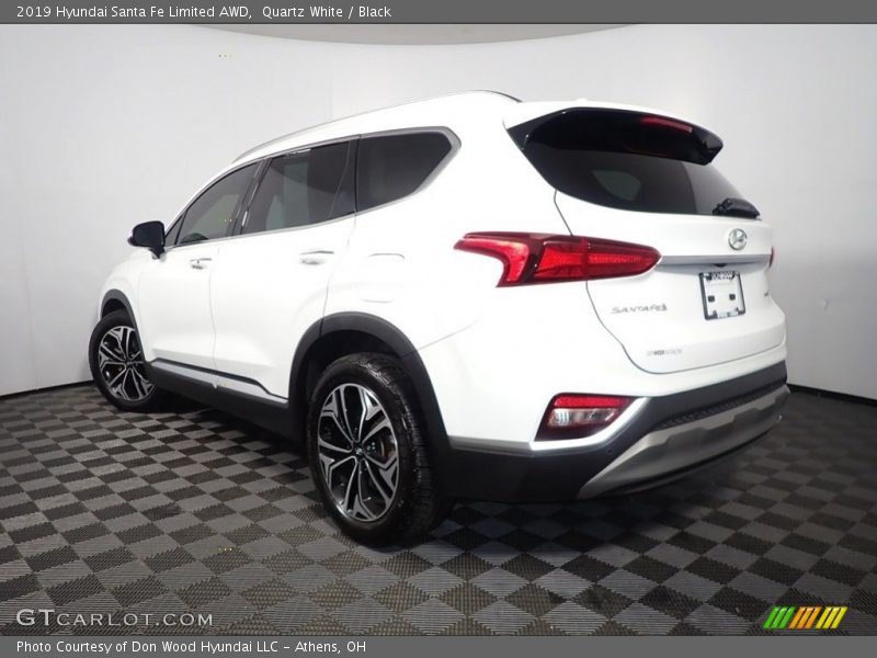 Quartz White / Black 2019 Hyundai Santa Fe Limited AWD