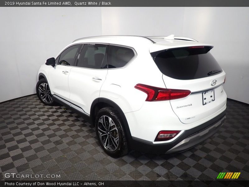 Quartz White / Black 2019 Hyundai Santa Fe Limited AWD