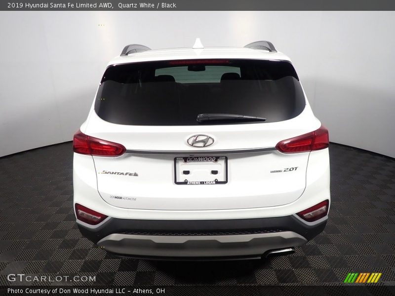 Quartz White / Black 2019 Hyundai Santa Fe Limited AWD