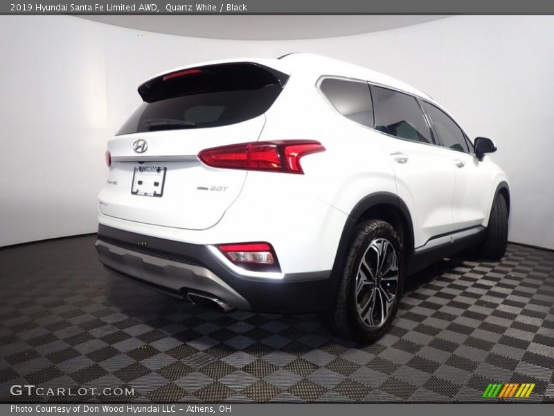 Quartz White / Black 2019 Hyundai Santa Fe Limited AWD
