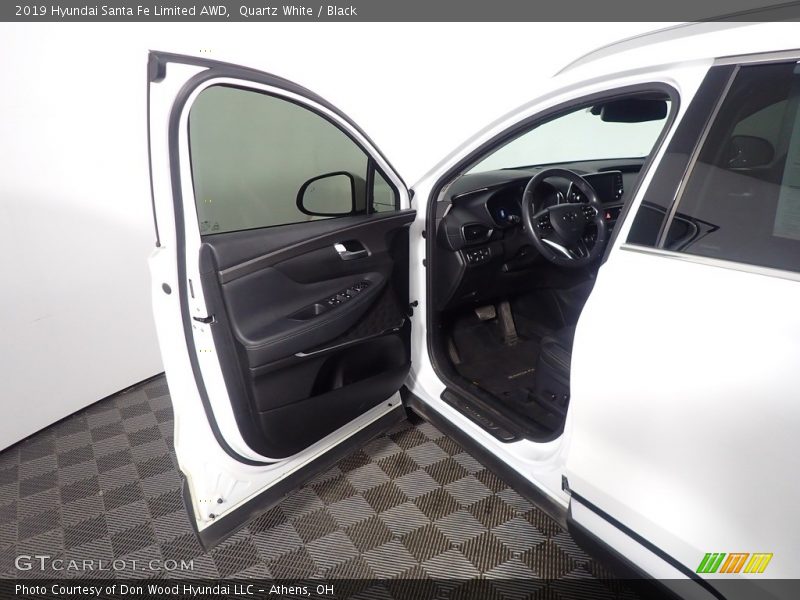 Quartz White / Black 2019 Hyundai Santa Fe Limited AWD