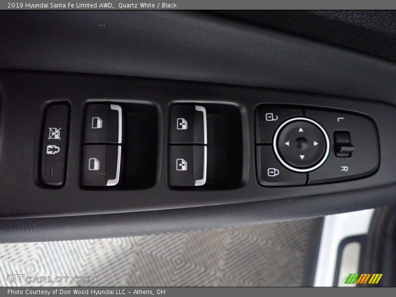 Quartz White / Black 2019 Hyundai Santa Fe Limited AWD