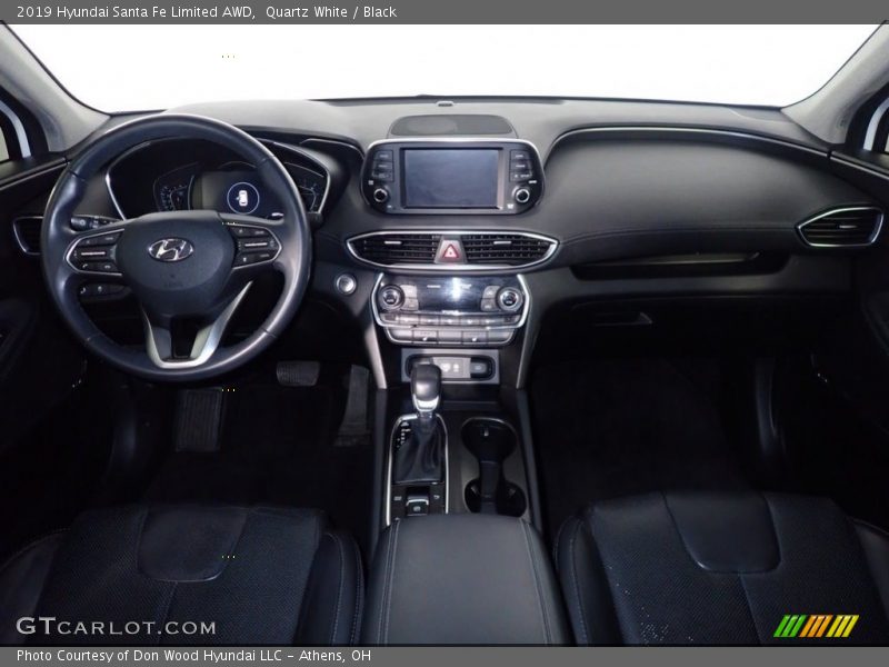 Quartz White / Black 2019 Hyundai Santa Fe Limited AWD