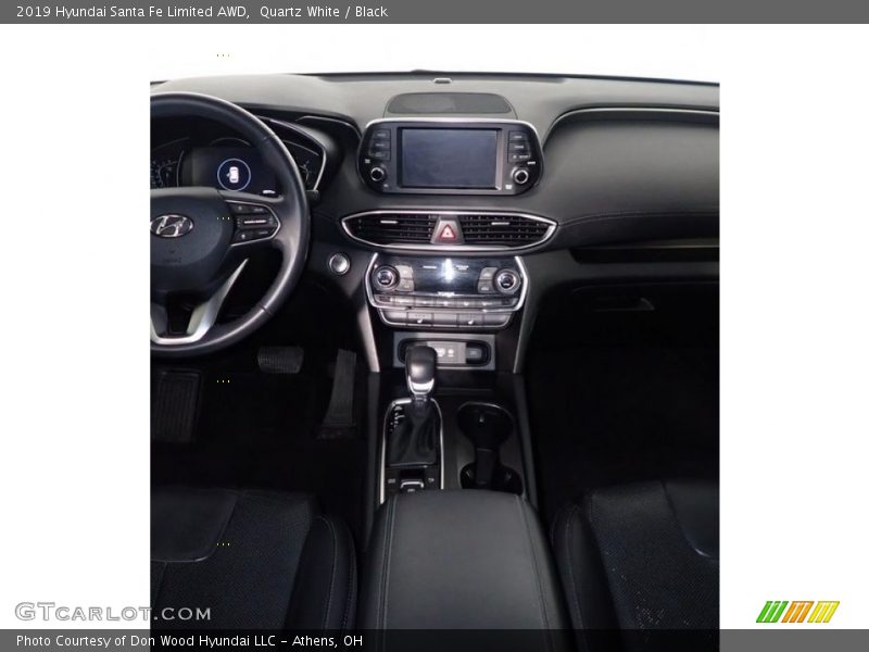 Quartz White / Black 2019 Hyundai Santa Fe Limited AWD