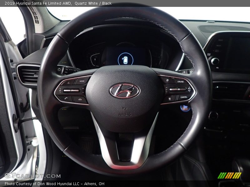 Quartz White / Black 2019 Hyundai Santa Fe Limited AWD
