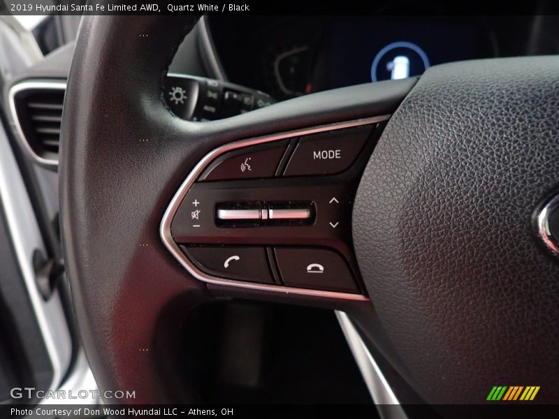 Quartz White / Black 2019 Hyundai Santa Fe Limited AWD