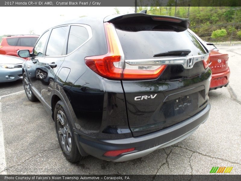 Crystal Black Pearl / Gray 2017 Honda CR-V EX AWD