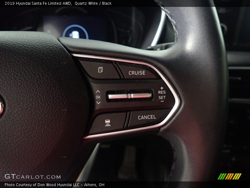 Quartz White / Black 2019 Hyundai Santa Fe Limited AWD