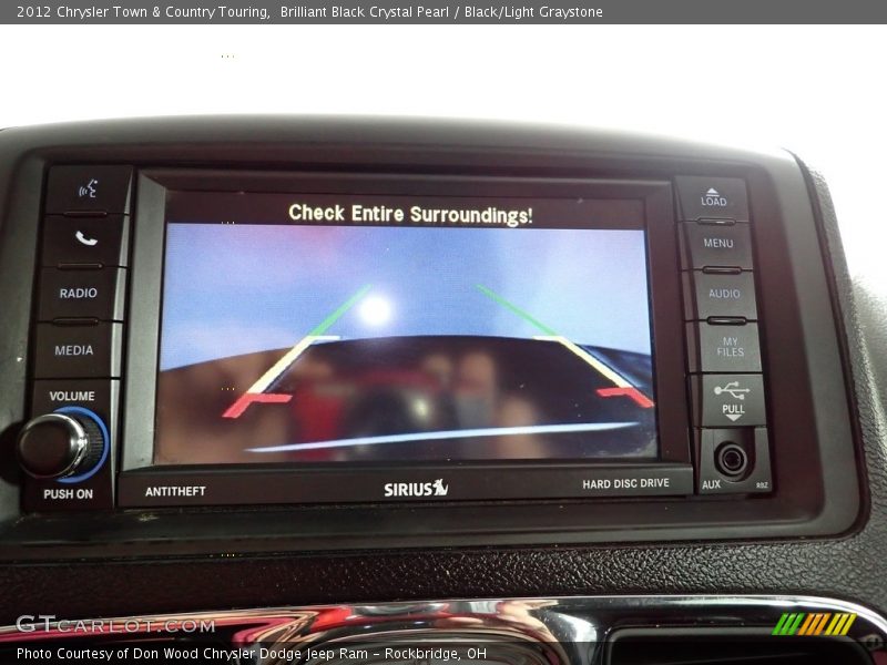 Brilliant Black Crystal Pearl / Black/Light Graystone 2012 Chrysler Town & Country Touring